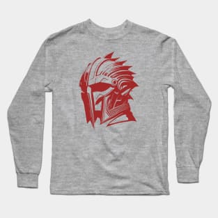 Spartan helmet, vintage red Long Sleeve T-Shirt